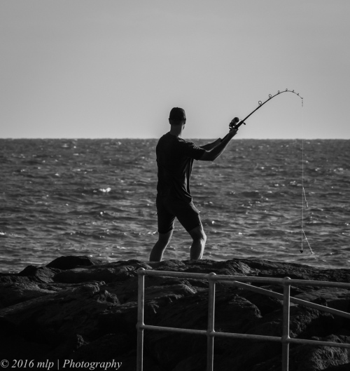 Fisherman, Elwood Beach, Victoria,